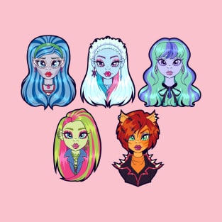 Monster High G1 Ghouls - Ghoulia, Abbey, Twyla, Venus, Toralei T-Shirt