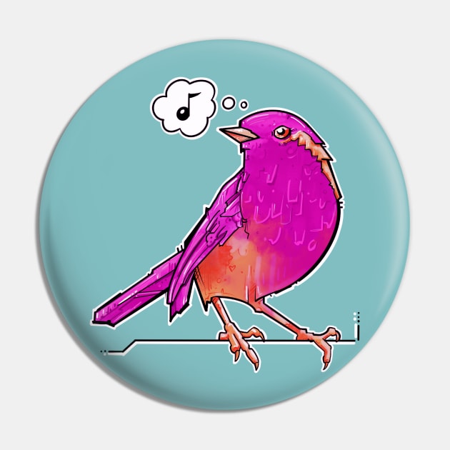pink and red songbird Pin by weilertsen