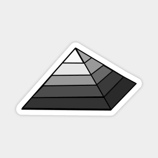 Greyscale Pyramid Magnet