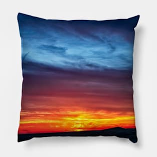 Colorful Sunrise in West Boulder, Colorado Pillow