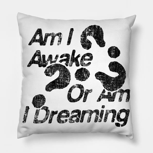 am i awake or i dreaming Pillow by deniadrian