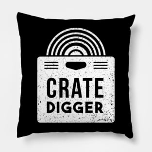 Crate Digger // Vintage Vinyl Record Collector Pillow