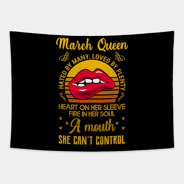 March Birthday Queen Tapestry by Dojaja