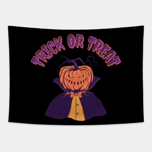 Trick or Treat? (Black Background) Tapestry