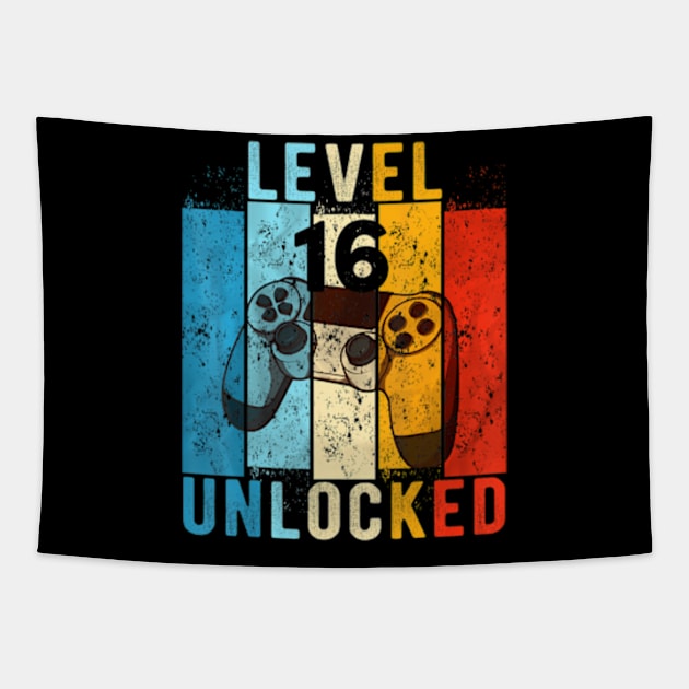 Level 16 Video16 Year Old 16th Birthday Tapestry by webrothers