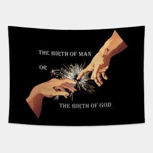 The Birth of Man or The Birth of God X The Hand of God Tapestry