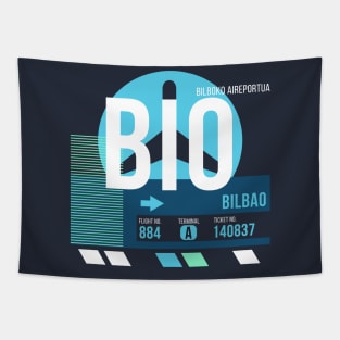 Bilbao (BIO) Spain Airport // Sunset Baggage Tag Tapestry