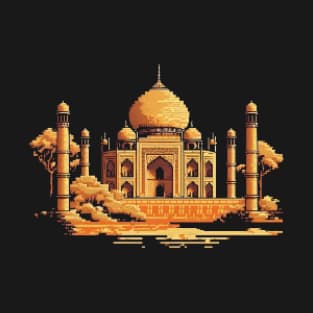 Taj Mahal Pixel Art T-Shirt