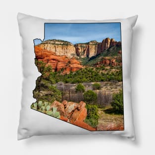 Arizona (Green Desert Canyon) Pillow