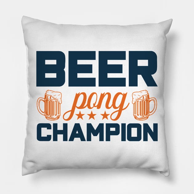 Beer Pong Champion Pillow by kazumi