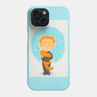 Little Hux with his cat Phone Case