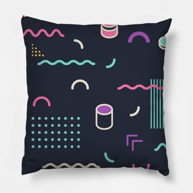 Memphis style Pillow by NataliiaKu