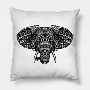 African Elephant Mandala Pillow