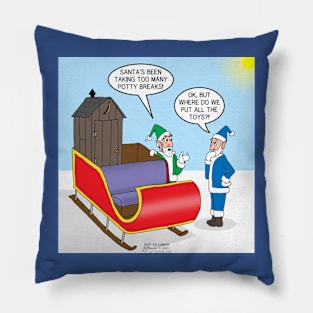 Sleigh Outhouse for Santa Pillow