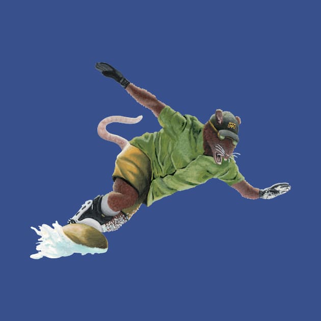 Snowboarding Adventure Fantasy Illustration by Helms Art Creations