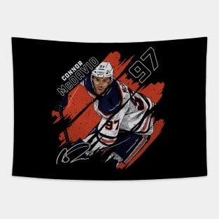 Connor Mcdavid Edmonton Stripes Tapestry