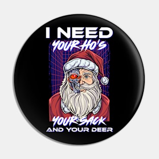 90s Retro Ugly Christmas Men Women Funny Christmas Santa Pin