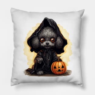 Halloween Poodle Dog #3 Pillow