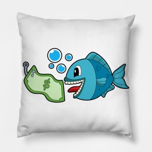 Fish with Bank note Pillow