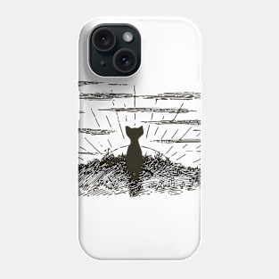 Cat Watching Sunrise Phone Case