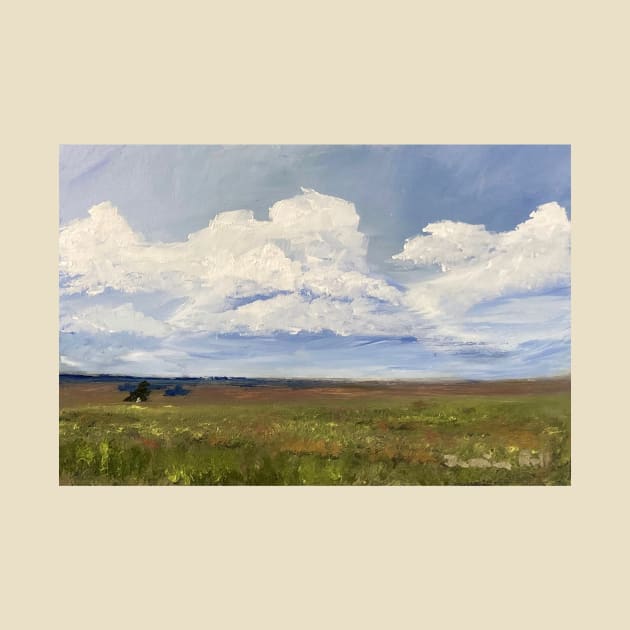 Oil Painting Cloud Landscape Brown Valley by Gallery Digitals