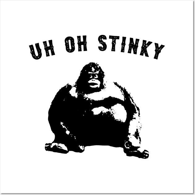 Uh Oh Stinky Poop Le Monke Meme Art Print by Jamaaf Tasne - Fine