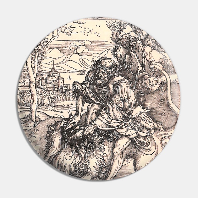 Samson Slays the Lion by Albrecht Durer Pin by Star Scrunch