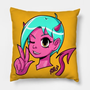 demon gal peace Pillow