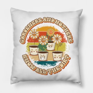 Mothers day  plant mommy mama lover groovy Funny sarcastic quote Pillow