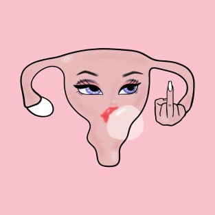 Feminist middle finger uterus T-Shirt