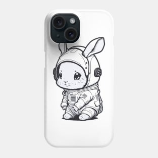 cute bunny astronaut Phone Case