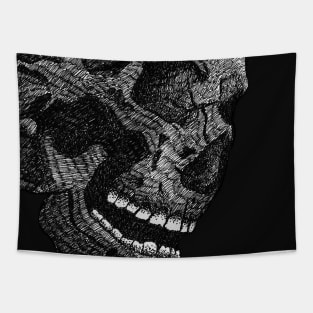 Hand Drawn Skull Print Art Tapestry