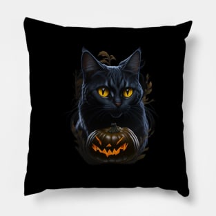 Helloween black cat Pillow