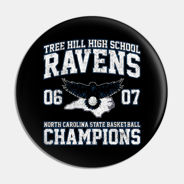 THHS Ravens State Basketball Champions Pin by huckblade