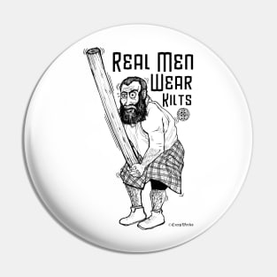 Real Men Wear Kilts Highland Games Pin