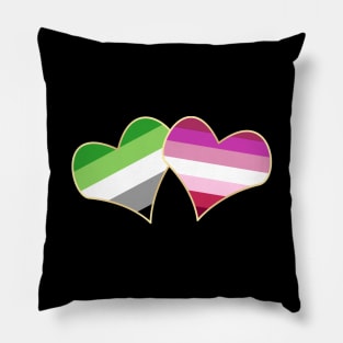 Double Attraction (Aro/Lesbian) Pillow