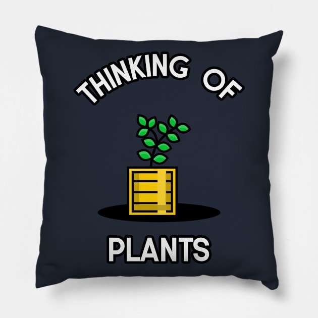 Thinking Of Plants Pillow by Succulent Circle