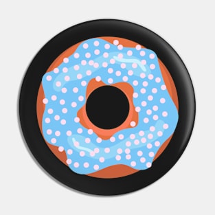 Blue donut with sprinkles. Pin