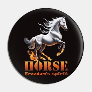 horse "freedom's spirit" Pin