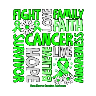 Bone Marrow Donation Awareness - Fight love survivor ribbon T-Shirt