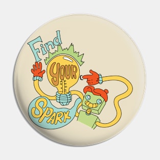 Vintage Motivational Robot Pin