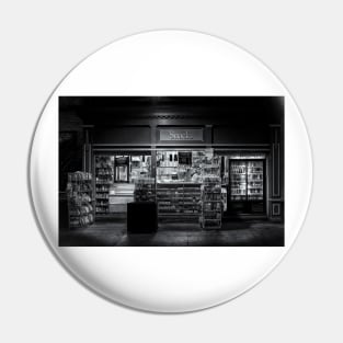 Snack Shop B+W Pin