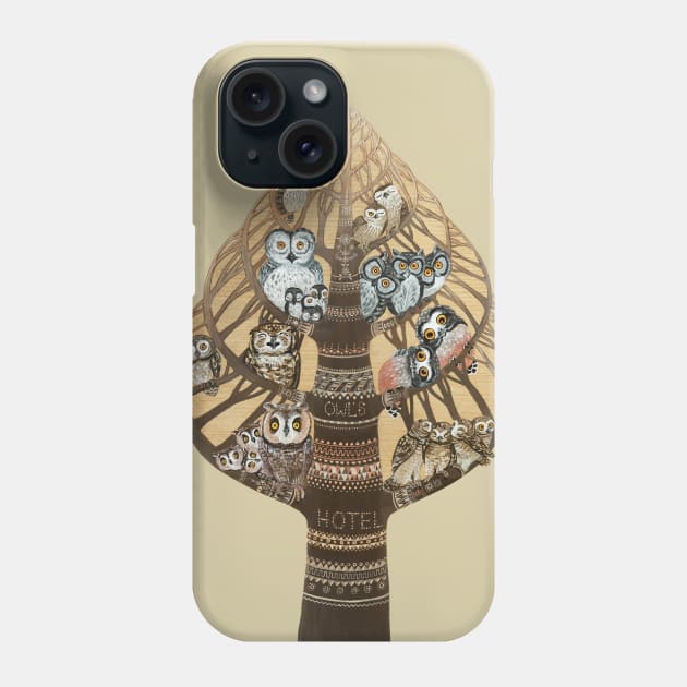 Owl hotel Phone Case by ruta13art