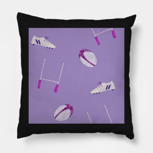 Rugby Pattern in Lilac Pillow