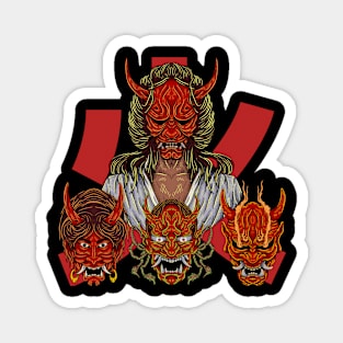 spooky oni Magnet