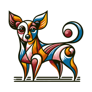 Pop art dog illustration. cubism illustration of a dog T-Shirt