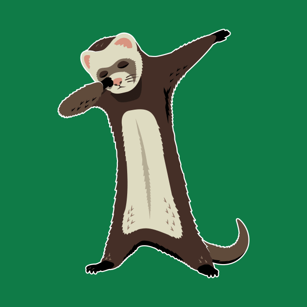 Funny Dabbing Ferret - Pet Ferret Lovers by propellerhead