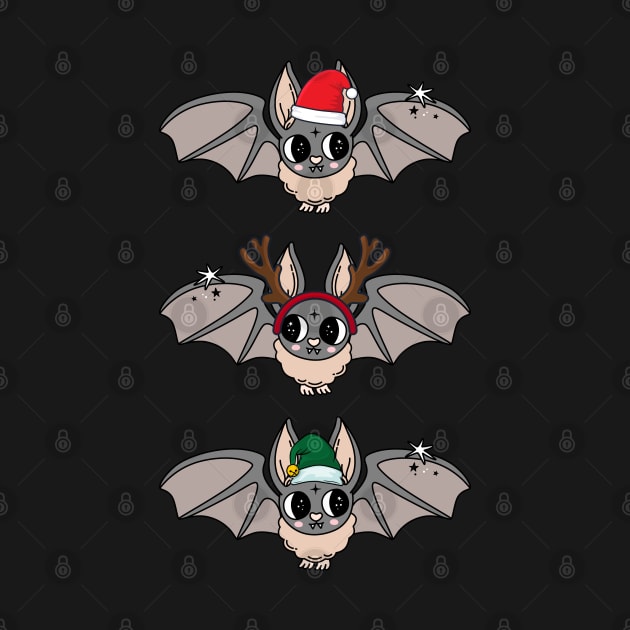 Merry Christmas Bats by Curio Pop Relics