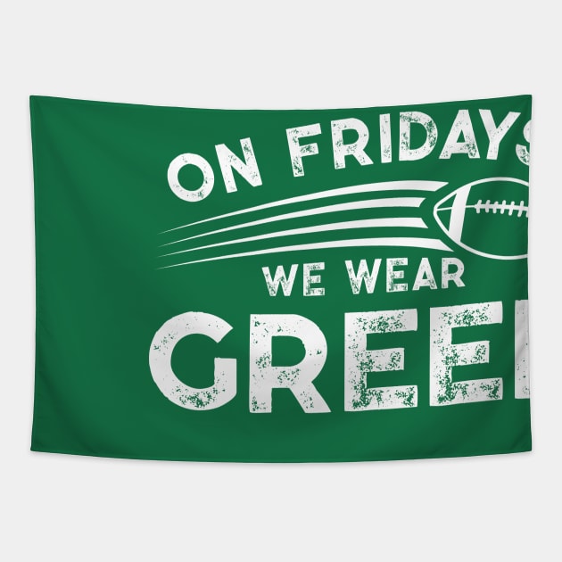 On Fridays We Wear Green // Vintage School Spirit // Go Green B Tapestry by SLAG_Creative