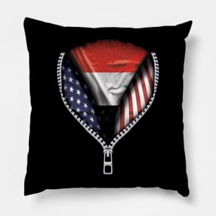 Syrian Flag  Syria Flag American Flag Zip Down - Gift for Syrian From Syria Pillow